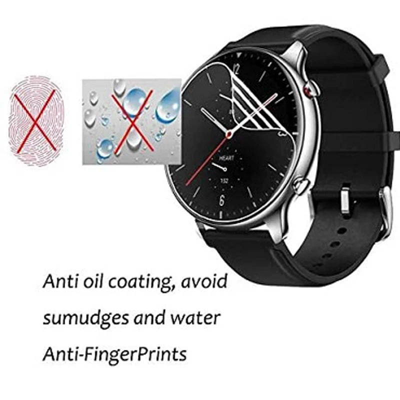 3Pcs TPU Soft Hydrogel Films For Huami AMAZFIT GTR 2 GTR2 Smart Watch Full Screen Protector HD Clear Anti-Scratch Protector Film