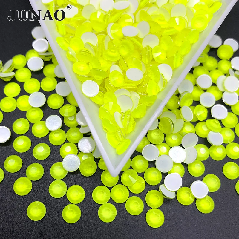 JUNAO SS6 8 10 12 16 20 Neon Hyacinth Color Glass Rhinestone Crystal Non Hotfix Flatback Strass Nail Art Gmes DIY Dress Crafts