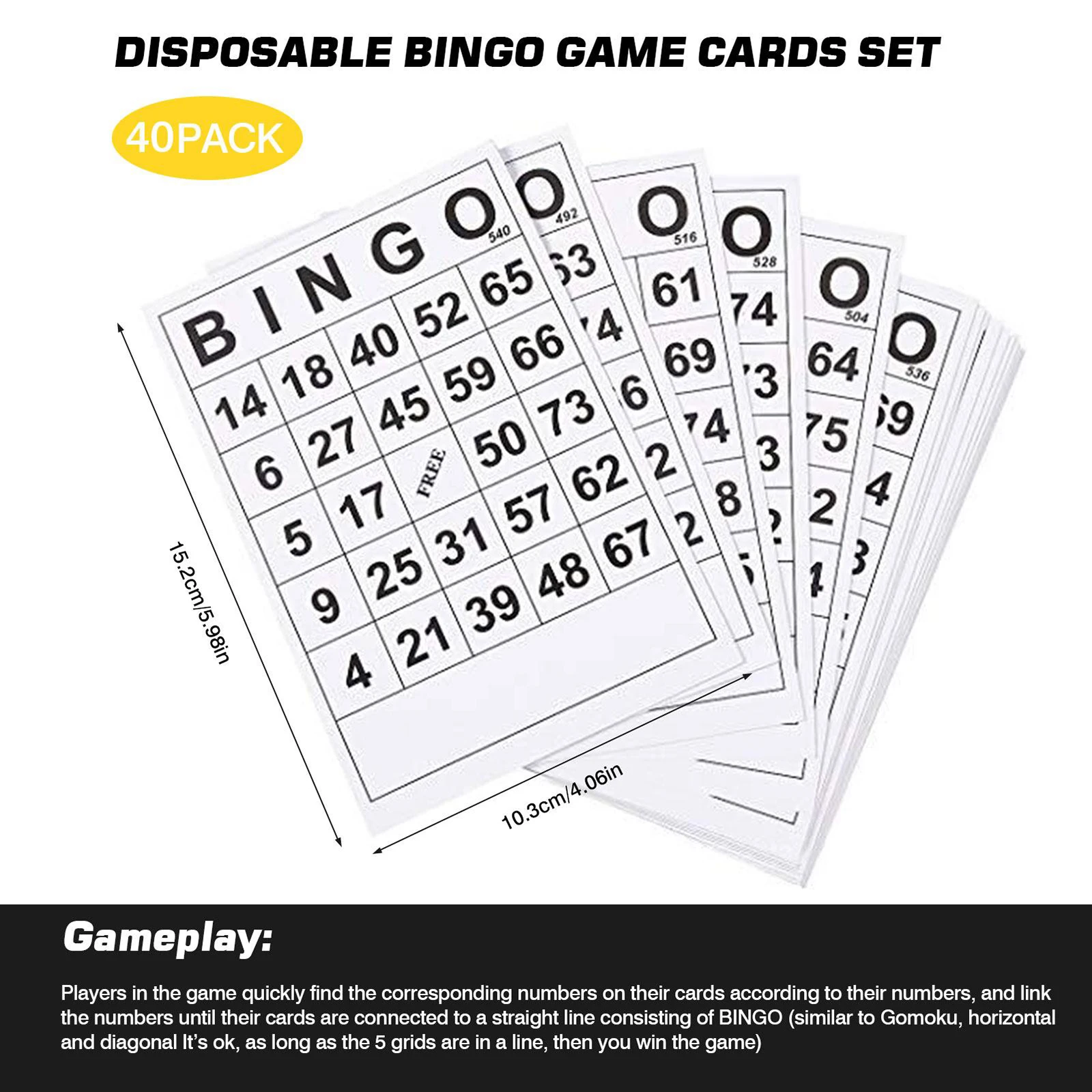 40 sztuk / zestaw części do gier Bingo 40 kart Bingo Plus 75 cyfr Chips dla dzieci Interaktywna gra Aktywność Zabawki imprezowe