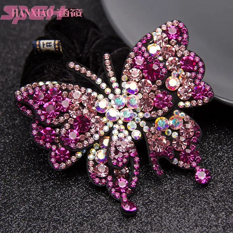 Flannel ring rubber band headdress hair ring super fairy  net red head rope female forest butterfly water 