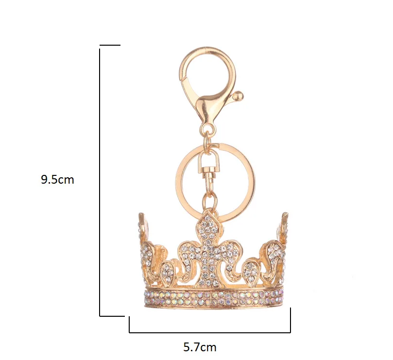 Fashion Jewelry Keychain Crown Set Metal Keychain Lady Fashion Bag Creative Pendant Gift Keychain Batch