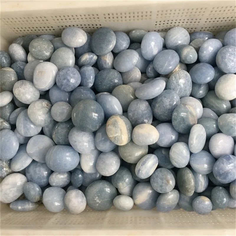 Wholesale natural crystal gemstone hand carved healing celestite palms for gift and energy