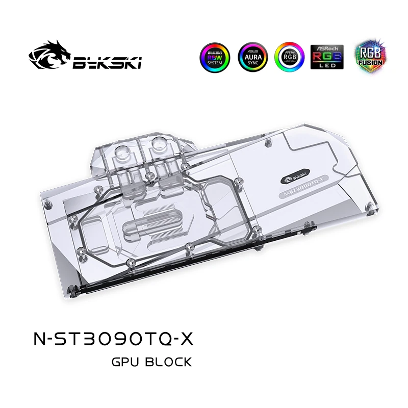 Bykski-Bloque enfriador de GPU de N-ST3090TQ-X para Zotac, RTX3080-10G, Apocalypse OC, tarjeta de vídeo, bloque de agua para PC, refrigeración por agua, 12V/5V