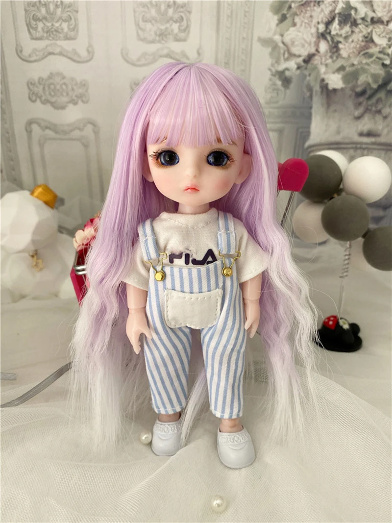 1/8 skala 16CM Mini Nette BJD Prinzessin Puppe Mit Mode Kleidung Anzug OB11 Gelenke Beweglichen Körper Figur Puppen Spielzeug geschenke Für Mädchen