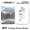 Adygil DIY 낚시 도미 싱커 몰드, ADSNSM, 초대형 콤보 도미 싱커, 453g, 566g, 850g, 3 캐비티 5