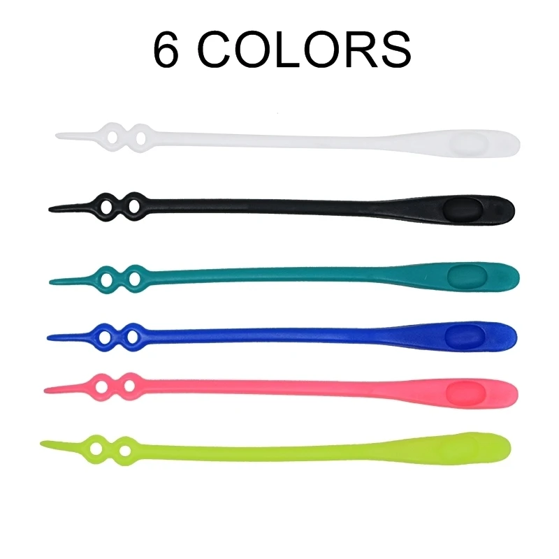 Cordones de silicona impermeables para zapatos, cordones elásticos redondos, accesorios para zapatos de seguridad, sin corbata, 14 unids/set