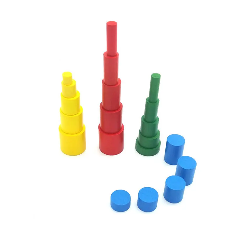 Giocattoli Montessori Sensoriale Cilindro Set In Età Prescolare Educativi di Apprendimento Giocattoli per I Bambini Giocattoli di Legno Montessori ME2344H