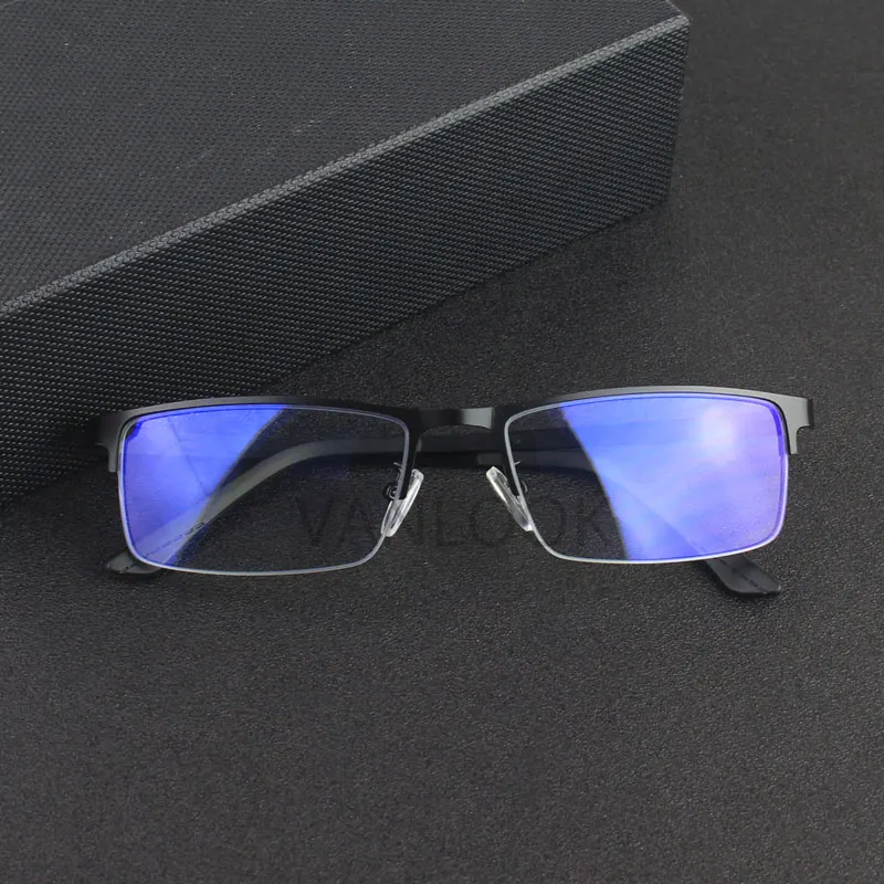 Photochromic Blue Light Blocking Glasses For Computer Men Women Anti Blue Ray UV Half Spectacle Frames