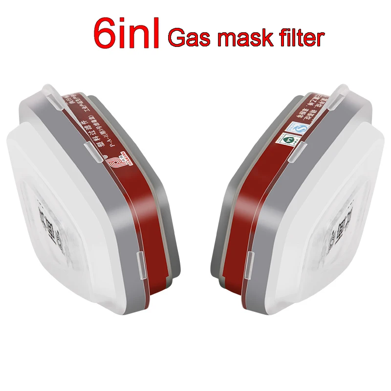 

New gas mask filter 6inl 1-7# 6001 filter + 5N11 Pre-filter + 501 Filter box Spray paint Pesticide spray dust Toxic gas filter