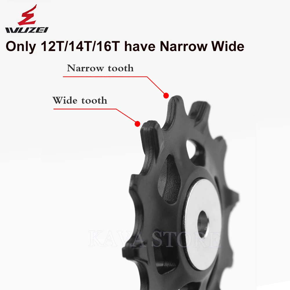 WUZEI Fahrrad Pulley 11T 12T 13T 14T 16T 17T Schaltwerk Pulley Rennrad jockey 7-12 Geschwindigkeit Guide Rad für Shimano SRAM – Detail 26
