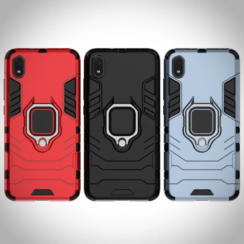 Shockproof Armor Case for Xiaomi Redmi 7 Ring Stand Phone Back Cover for Xiomi Redmi 7 Cover