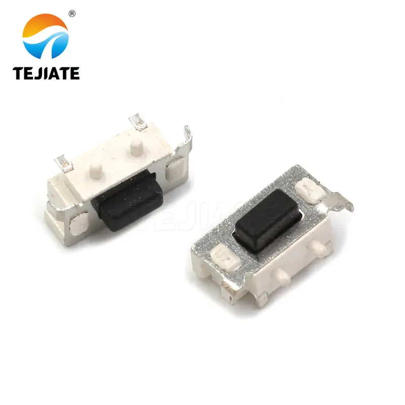 50PCS Patch 2 Legs Touch Key Microswitch Copper 2 Foot Side Press Button Switch 3*6*2.5/3.5MM Stretch Lid Green Product