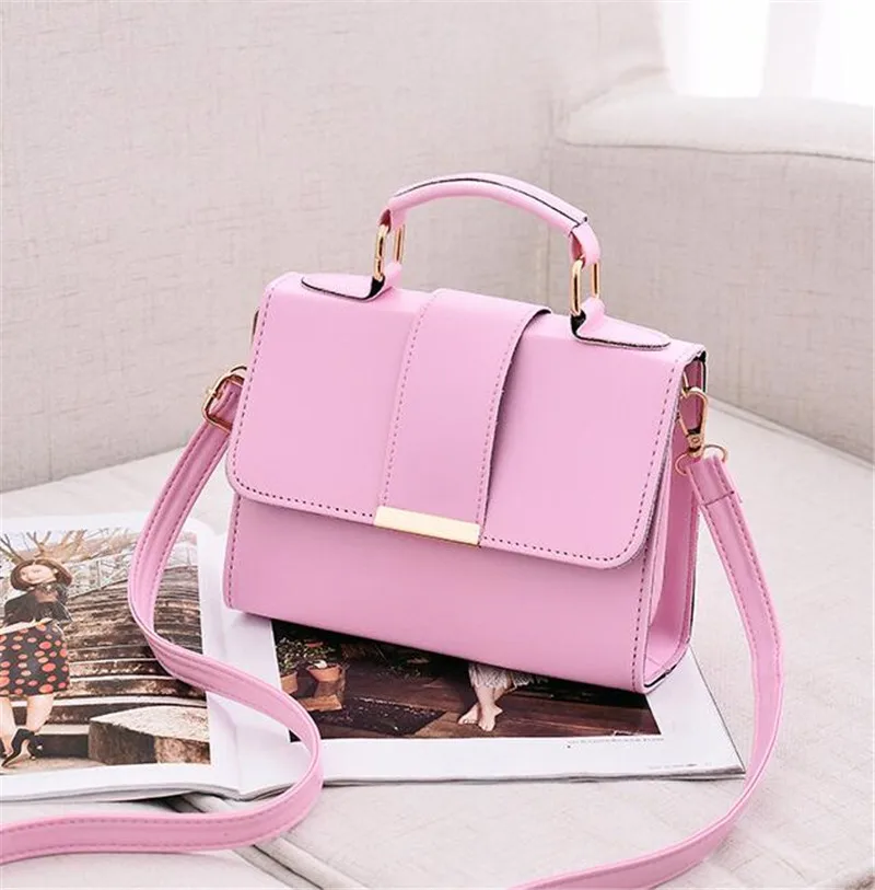 Heißer Verkauf Flap Sling Schulter Taschen für Frauen Einfarbig Umhängetasche Messenger Tasche Geldbörse Weibliche Leder Handtasche Tasche – Detail 20