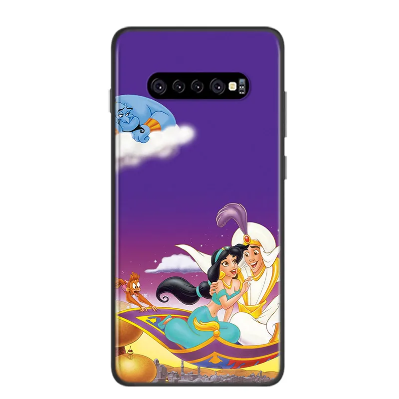 Aladdin Jasmine Princess For Samsung Galaxy S24 S23 S22 S21 S20 Ultra Plus Pro S10 S9 S8 S7 4G 5G Silicone Soft Black Phone Case