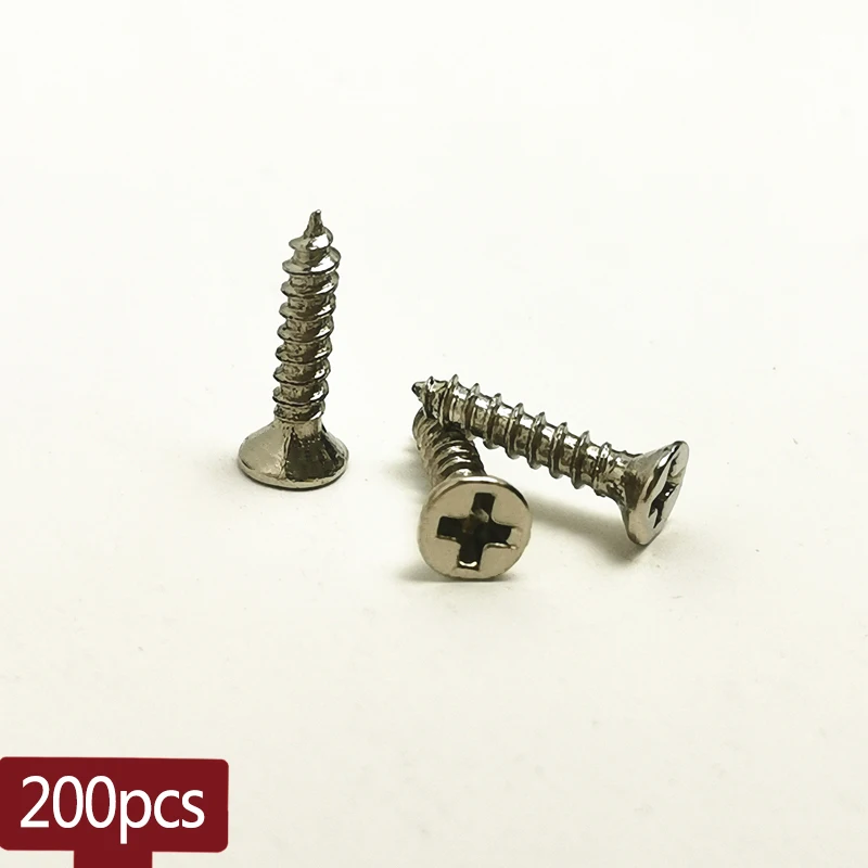 200pcs 2x5mm 2x6mm 2x8mm 2x10mm  steel Phillips Pan Round Head Self tapping Screw Wood Screw