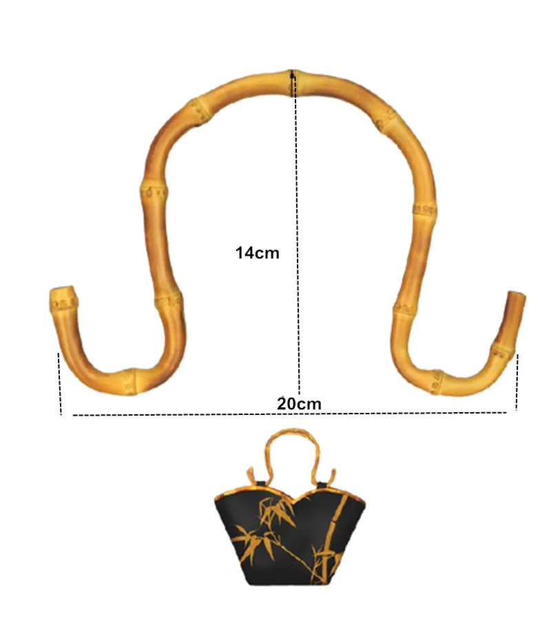 

Stock Custom Color Bag Shoulder Bamboo Handles For Handbags Factory Seller GZ Nature Handmade Obag Bamboo Purse Frame Handles