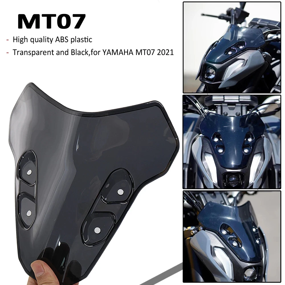 

New Motorcycle Accessories Windscreen Windshield Deflectors Wind Shield Screen Protector Parts For Yamaha MT07 2021 2022