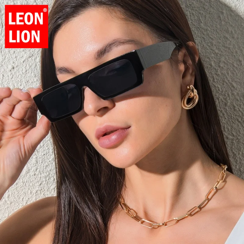 LeonLion 2023 Fashion Square Sunglasses Women/Men Small Luxury Eyewear Women Brand Designer Glasses Women Lentes De Sol Mujer