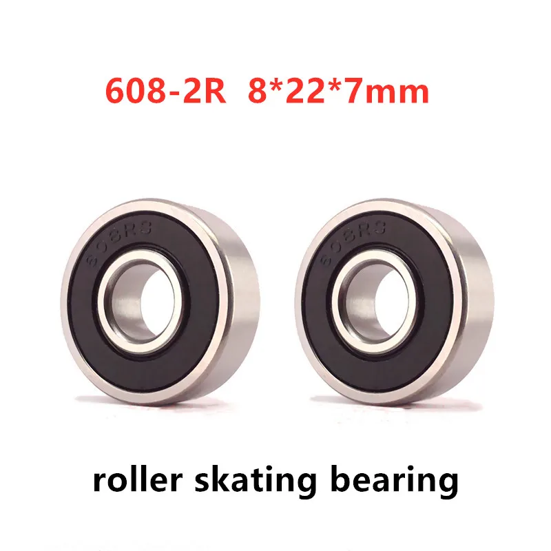 

500pcs 608-2RS 8*22*7mm skateboard roller bearing skating blading wheel bearings 608RS 608 8x22x7 mm Finger spinner bearing