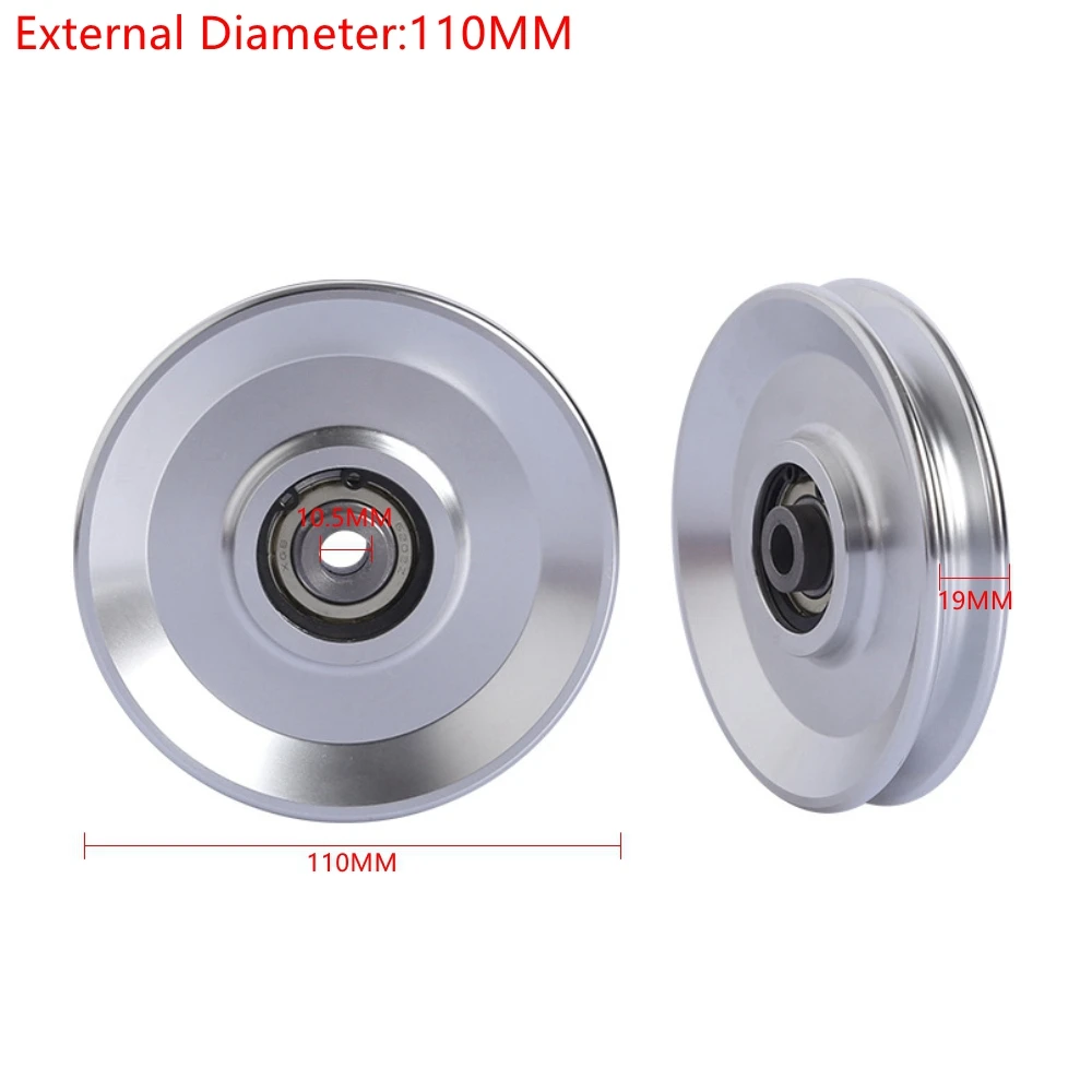 1 pz attrezzatura di trasmissione universale in lega di alluminio diametro 73 88 95 110 114MM cuscinetto puleggia ruota adatta attrezzature per il