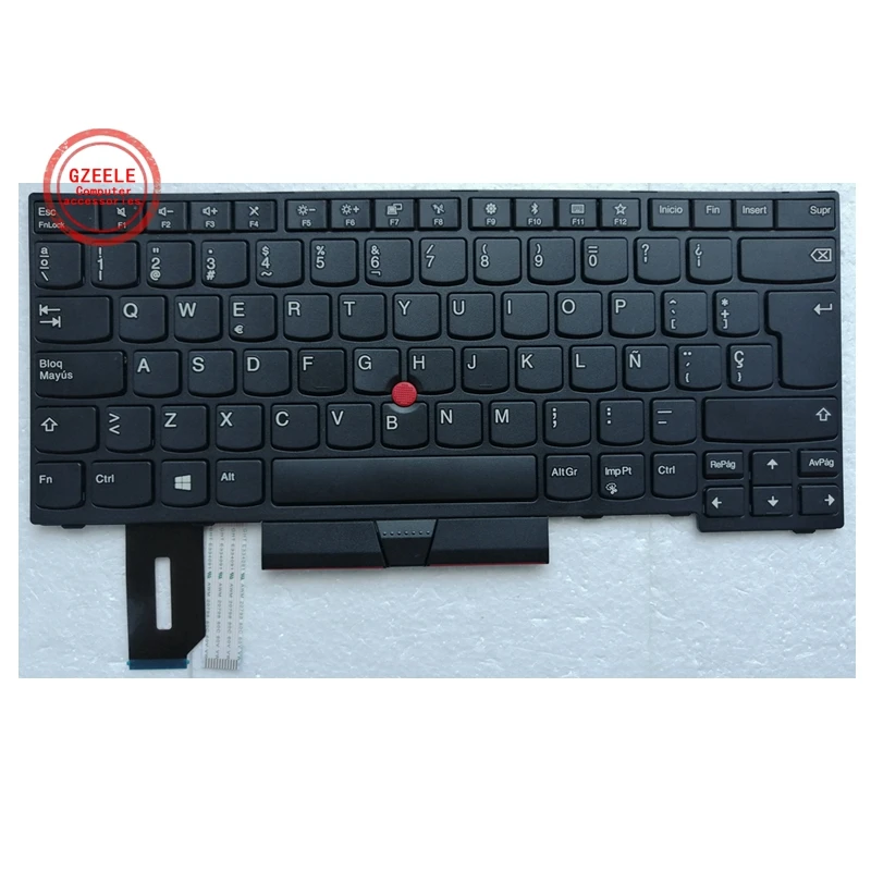 Spanish Keyboard for Lenovo Thinkpad E480 T480S L480 T490 E490 T495 L380 L390 Yoga L490 P43s Laptop SP