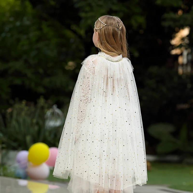 2-10 Jahre Neue Mädchen-Umhängejacke Regenbogen-Netzstoff Modischer Niedlicher Prinzessinnen-Umhang Bunter Tüll-Umhang Party-Geburtstagsgeschenk Kinderkleidung – Detail 15