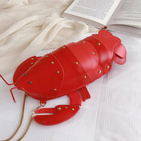 Fashion Cute Lobster Shape Women Shoulder Bags PU leather Crossbody Bags For Women Fuuny Shoulder Bag Totes Ladies Messenger Bag