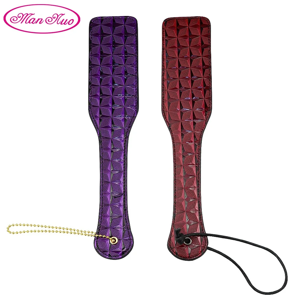 

Man Nuo Leather Spanking Paddle Slap Clap Flap Whip On Butt With Flirt SM Sex Adult Game Toy For Women Man Couple