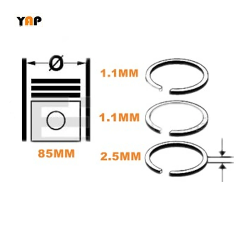 VQ25DE STD Engine Piston Piston Ring Set FOR FITNISSAN Teana J32 J32Z 2.5L V6 A2010-JN00A A2010-JN00B 12033-EG201 2008-2014