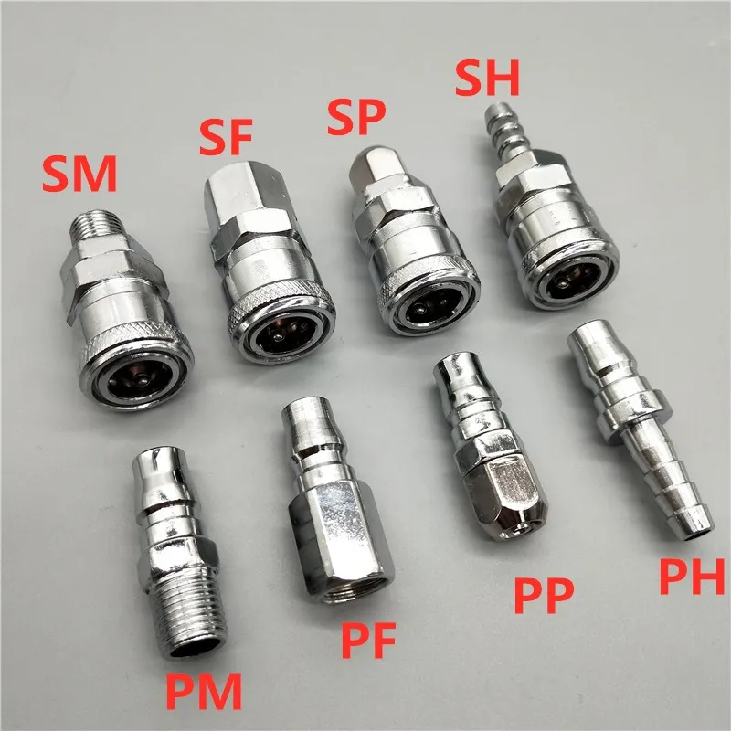 Pneumatic Fitting C Type Quick Connector High Pressure Coupling SP SF SH SM PP PF PH PM 20 30 40 Inch Thread  (PT)