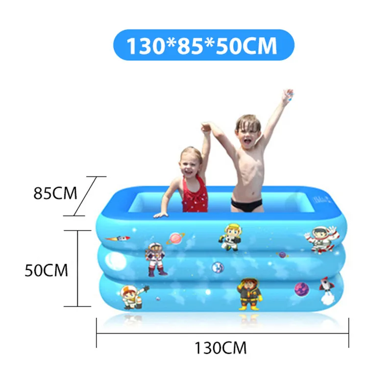 120/130Cm Inflatable สระว่ายน้ำเด็กสแควร์เด็กใช้ Paddling สระว่ายน้ำแบบพกพาเด็กทารกชุดว่ายน้ำอ่าง