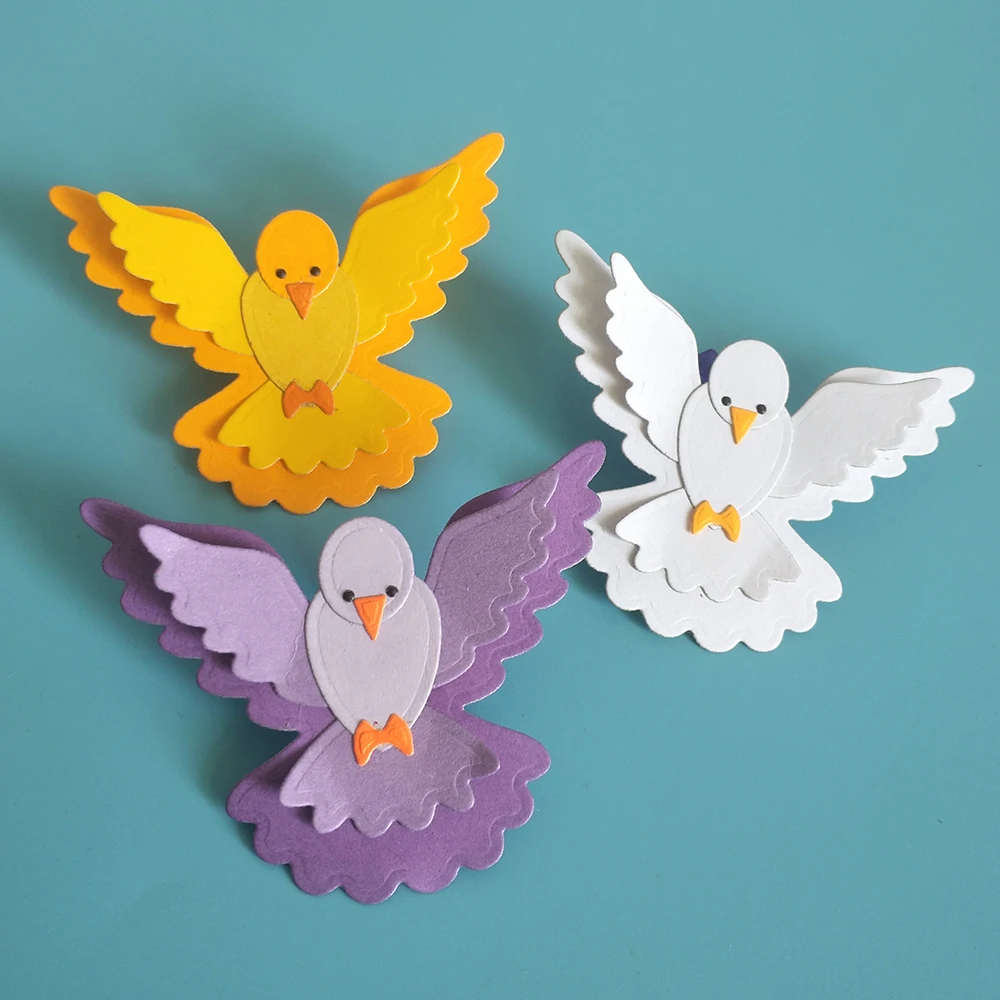 New cute 3D pigeon, bird metal cutting mold, used for DIY scrapbooking, card making, photo album decoration, handmade crafts