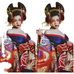 Japanese Kimono Cosplay Headdress Big Butterfly Hair Accessories Ancient Style Headwear Kimono Hair Piece