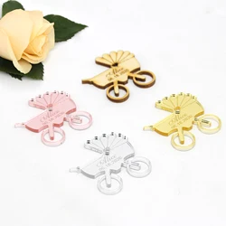 24 Pcs Personalized Baby Baptism Custom Baby Name Birthday Dates Birthday Party Dining Table Center Decoration Gift Tag Pendant