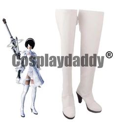 NieR: Automata No.2 Type B White 2B SoulCalibur VI Final Fantasy YoRHa: Dark Apocalypse 2P Game Cosplay Shoes Tall Boots S008