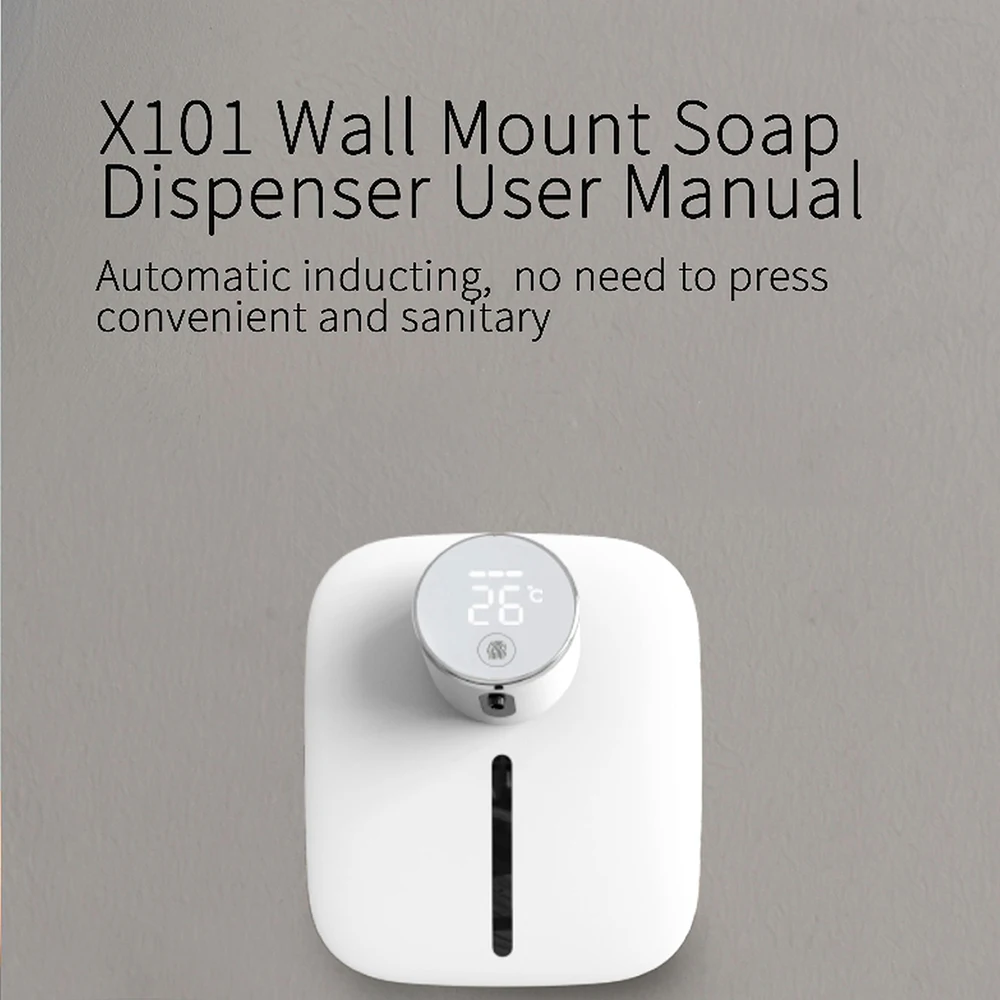 Automatic Foam Soap Dispensers LED Display IPX4 Wall Hanging Bathroom Smart Washing Hand Machine With USB Charging 320ML