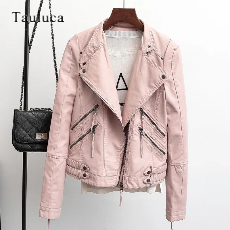 Cappotto in ecopelle PU per donna abiti a maniche lunghe in stile coreano Chic Vintage Punk Lady Casual Moto Biker Outwear Jacket Female