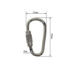 20 Pieces Mini Steel Screw Carabiners Climbing Carabiners Aluminum Quick Open Screw Lock Key Chain Hook Carabiner Safety Clasp