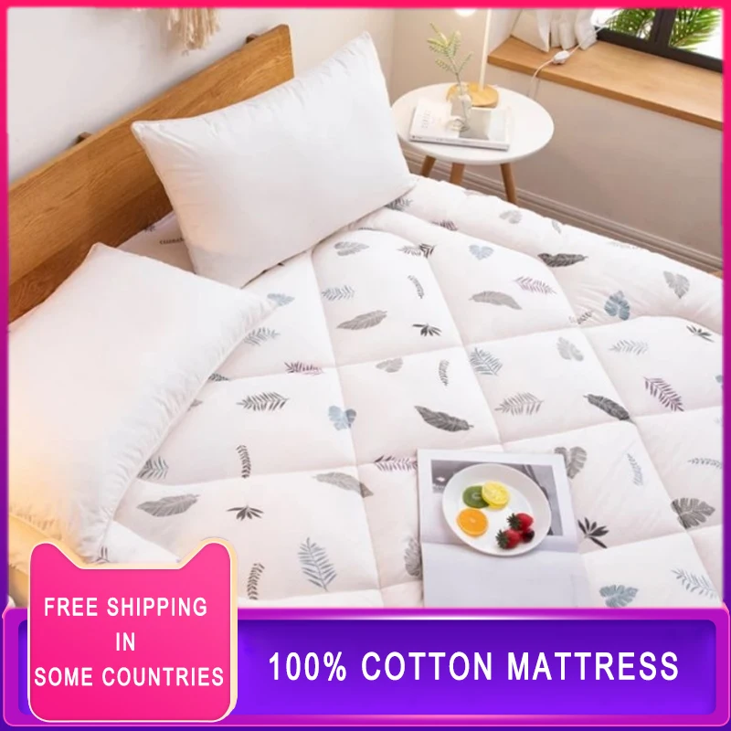 100% cotton mattress pad with pure cotton mattress thickened warm mattress single double winter cotton protection pad