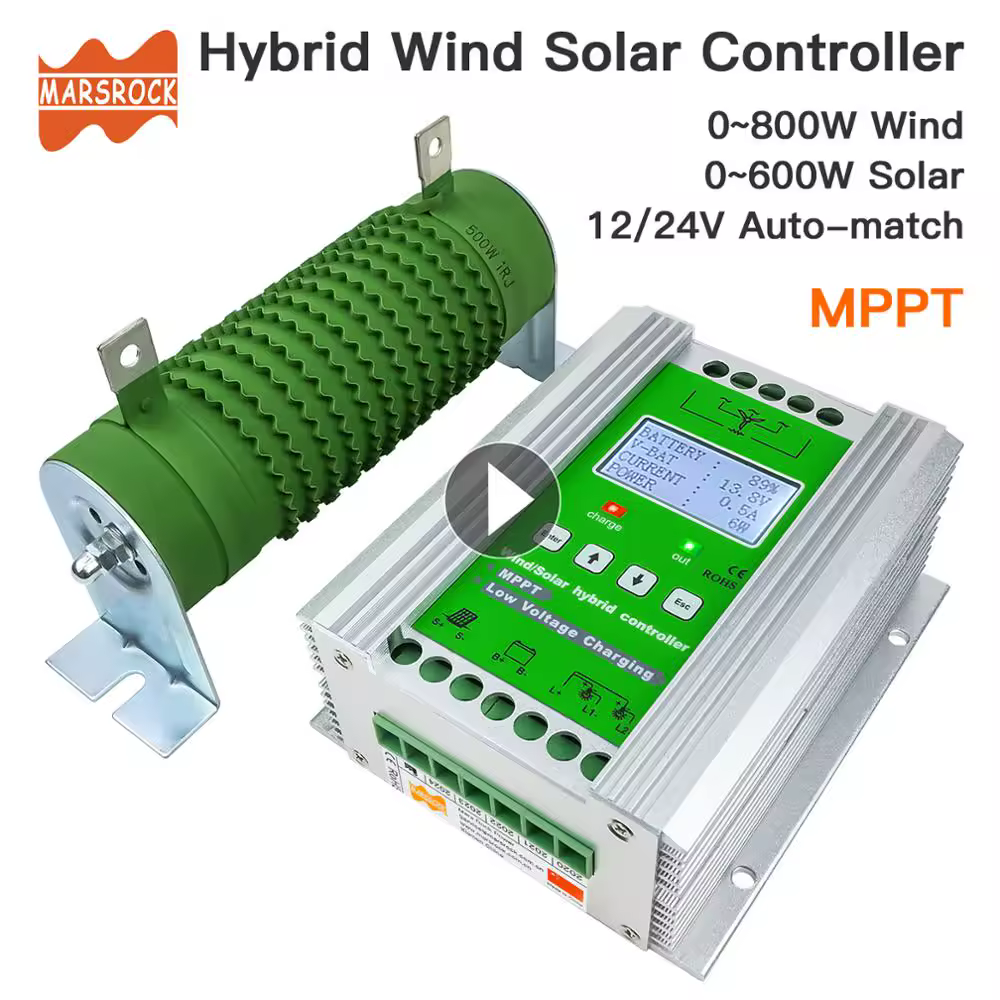 Гибридный контроллер на солнечной батарее, 12 В, 24 В, 1400 Вт, 10 А, 20 А, 30 А