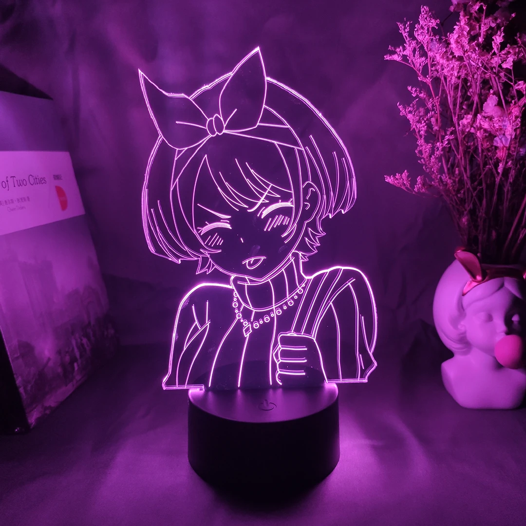 

Sarashina Ruka Figurine Nightlight for Men Bedroom Decoration Harajuku Girls Manga Collection Lamp 7 Color Changing