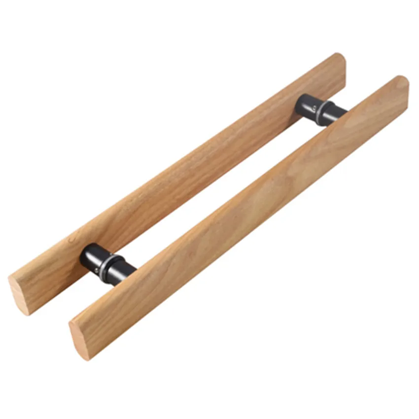 Moderno Simples Porta de Vidro de Madeira Maciça Porta Deslizante Porta de Madeira Puxador de Porta Dupla Face 300 400 600 800 mm