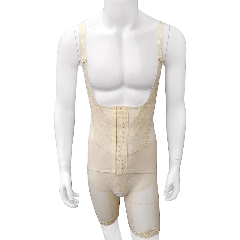 Body Shaper Mens Bodyshapers Sexy Reductive Girdles Corset Hook Slimming Belt Open Crotch Bodysuit Underbust Modeling Strap