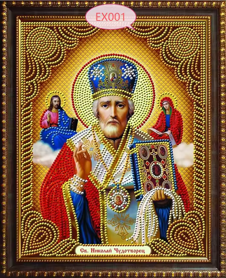5D DIY Mosaic Diamond Painting Kit Religion Icon Diamond Embroidery Classic round Rhinestones Home Decor Art Craft