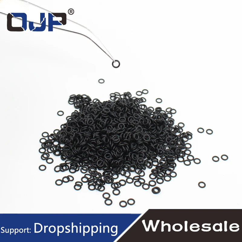 30PCS/lot Rubber Black NBR CS 0.7mm thickness OD2/3/3.2/3.7mm watch ORing Gasket waterproof Nitrile oring
