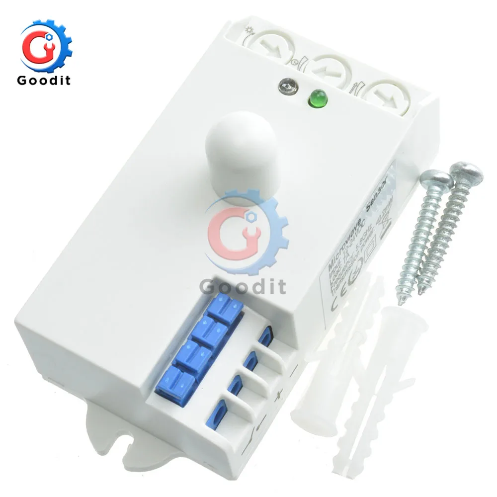 DC 12V-24V 5.8GHz Microwave Radar Sensor Body Motion sensor HF Detector Light Switch Indoor 85x38x40mm Best quality