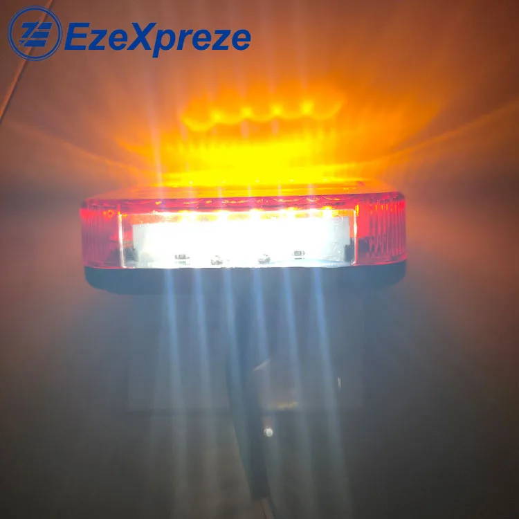 Luz trasera impermeable para coche, lámpara LED de señal de giro, 2 piezas, 46 luces traseras de 24V, piezas traseras para remolque, camión