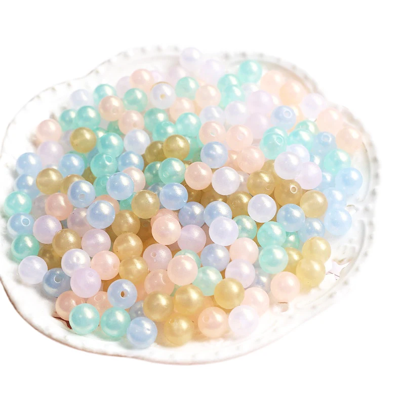 10mm Jelly color transparent round beads DIY jewelry earrings bracelet making accessories material loose beads 20pcs