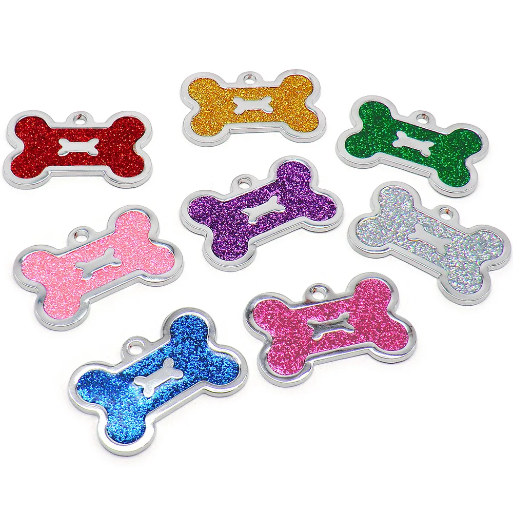 New 20 Pcs Personalized Bone Dog ID Tag Engraved Pet ID Name Puppy Dog Tag Pendant Collar Puppy Collar Dog Pendant Accessories