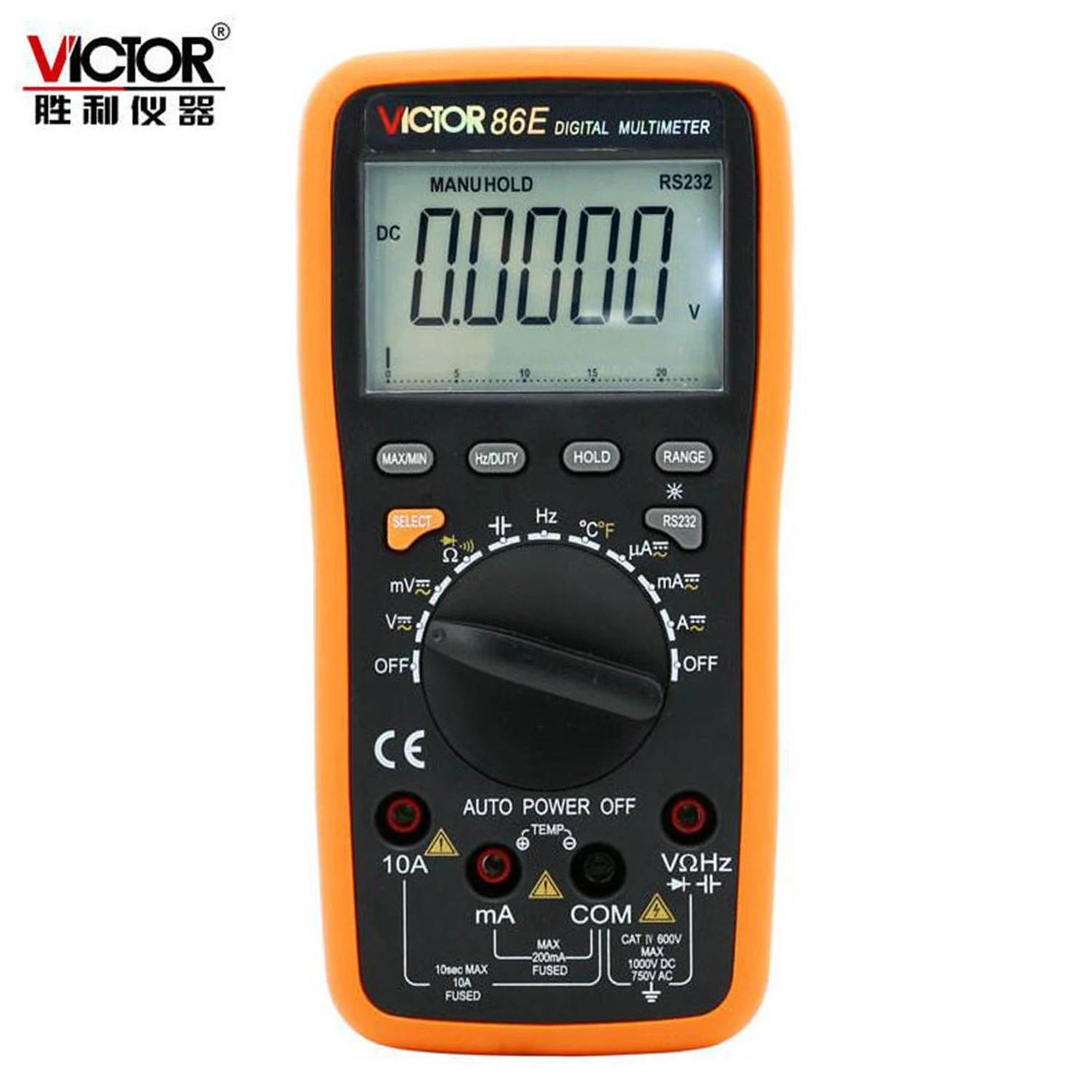 VICTOR  VC86E 4 1/2 Digit High-Precision Multimeter Digital Frequency Capacitor USB Universal Meter Fully Intelligent,New.